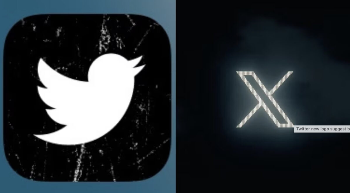 Twitter logo vs X logo