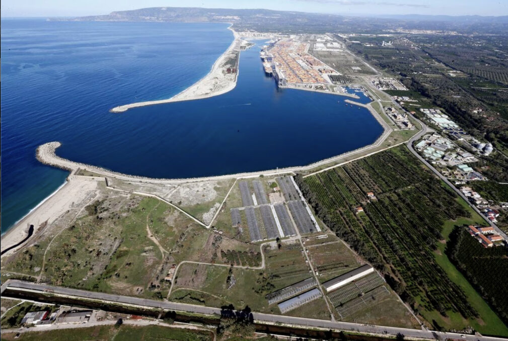 Italy's biggest container port Gioia Tauro is seen from a helicopter in the southern Italian region of Calabria, November 8, 2012.