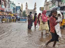 Waterlogging in part of Telangana due to monsoon