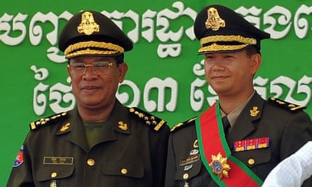 PM Hun Sen with his son Hun Manet.