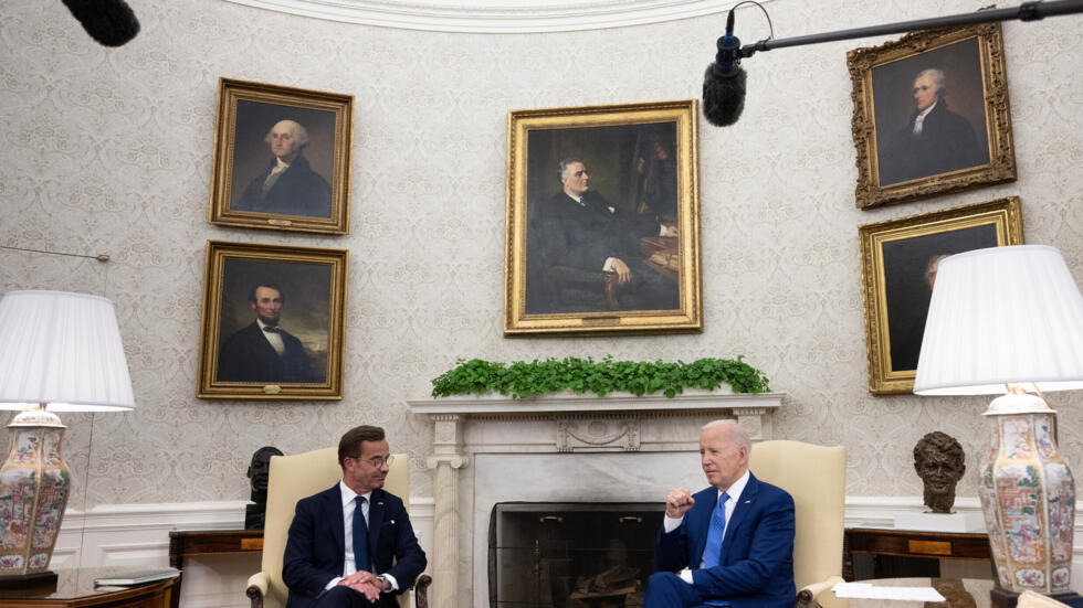 US President with Sweden President