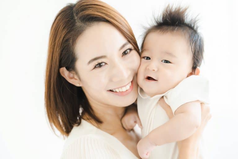 Japanese mother and baby
