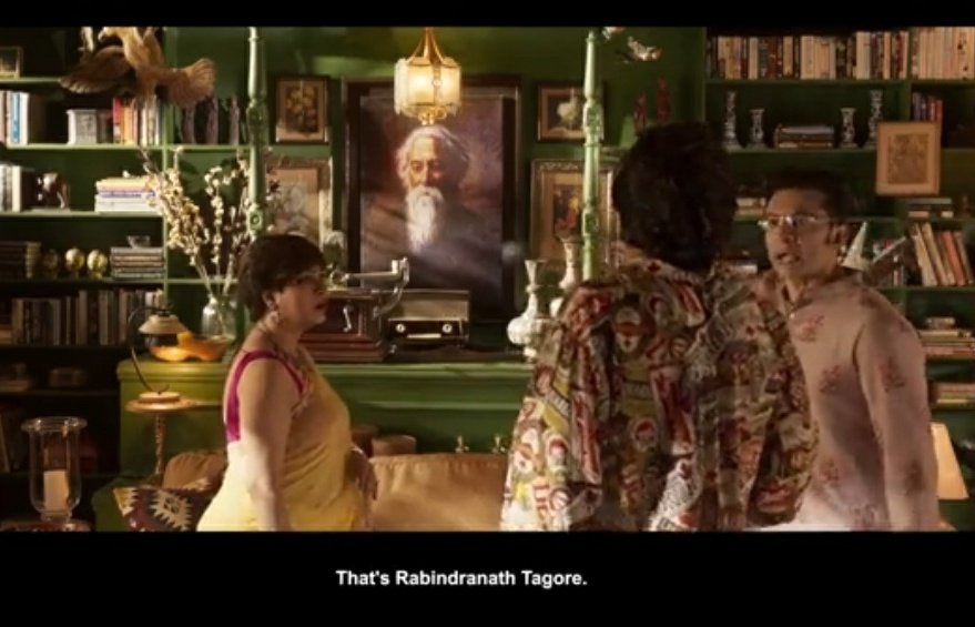The scene where Rocky Randhawa refers Rabindranath Tagore as 'Dadaji'