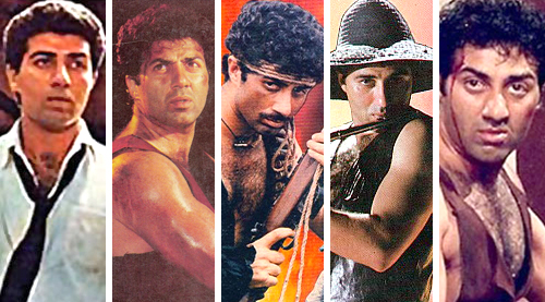 Sunny Deol's previous characters of old films in collage