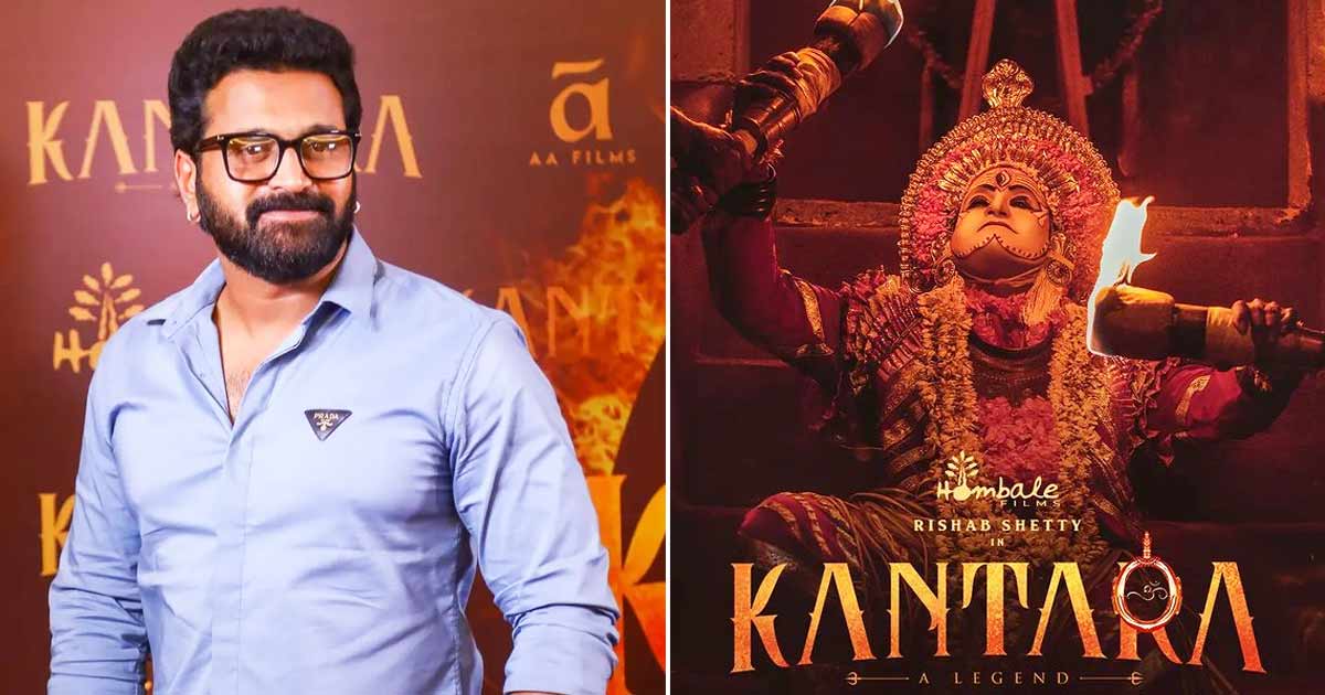 Rishab Shetty During Kantara Promotions and Kantara Poster