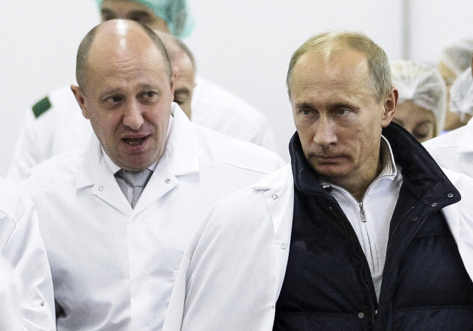 From left  Wagner Leader Yevgeny Prigozhin, Russian President Vladimir Putin
