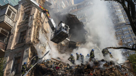 Ukraine city being hit