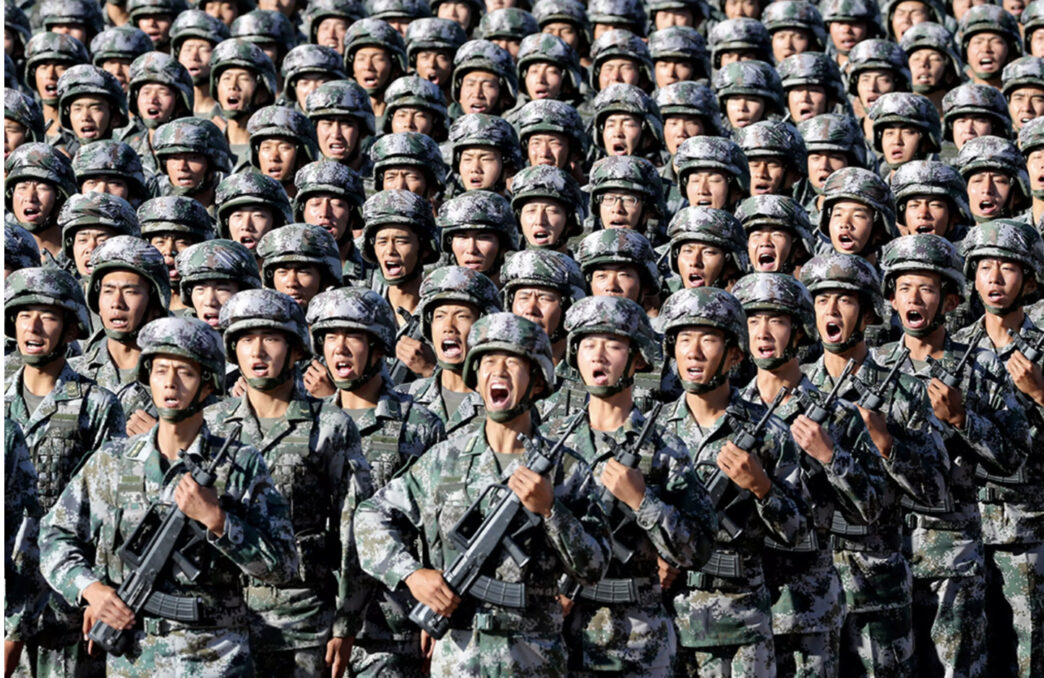 PLA soldiers ready for military parade, 2017. 