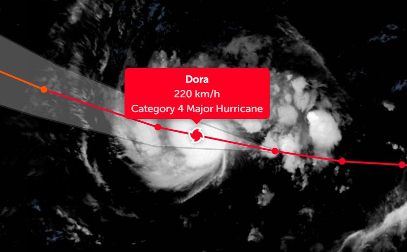 Major hurricane Dora will continue to affect Hawaii into early Thursday