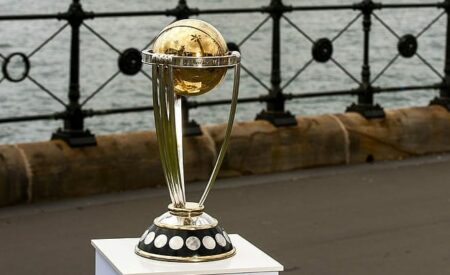 Trophy for the 2024 ODI World Cup