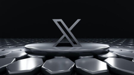 The logo of X