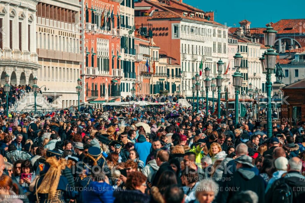 Overpopulation in Venice.