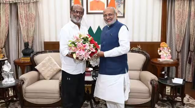 Rajinikanth and Jharkhand Governor CP Radhakrishnan