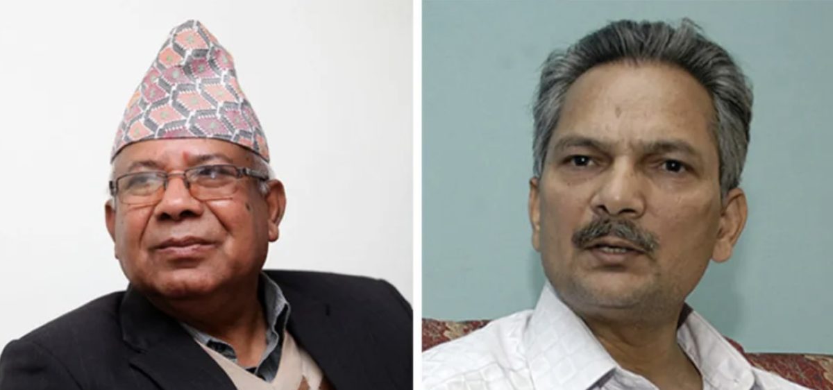 Picture of Madhav Kumar Nepal and Baburam Bhattarai