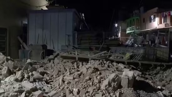 Visuals after the earthquake happened in Morocco.