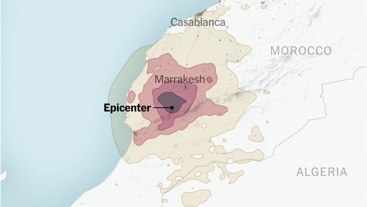 Morocco Earthquake images of effect 