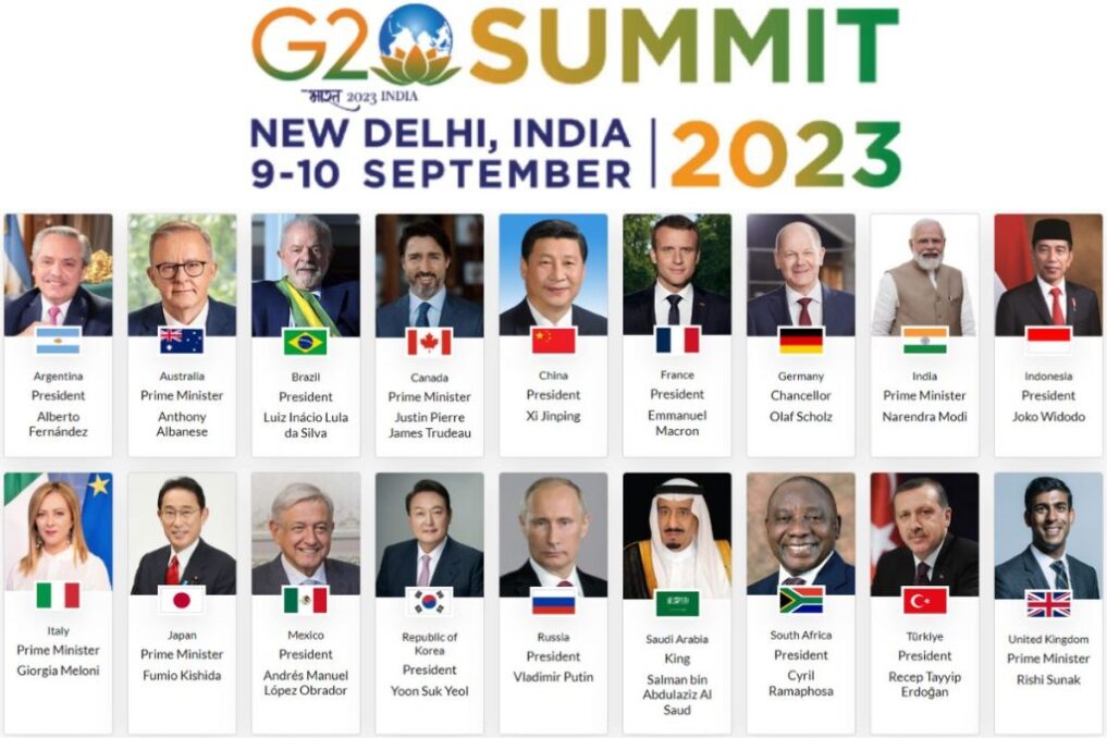 G20 Summit - New Delhi -INDIA -  Bharat Mandapam - 2024 - Photograph of all country leaders.