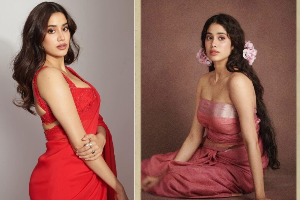 Classic Timeless Elegance: Janhvi Kapoor Embracing Linen Sarees - Asiana Times