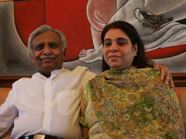 Naresh Goyal and his wife Anita  
