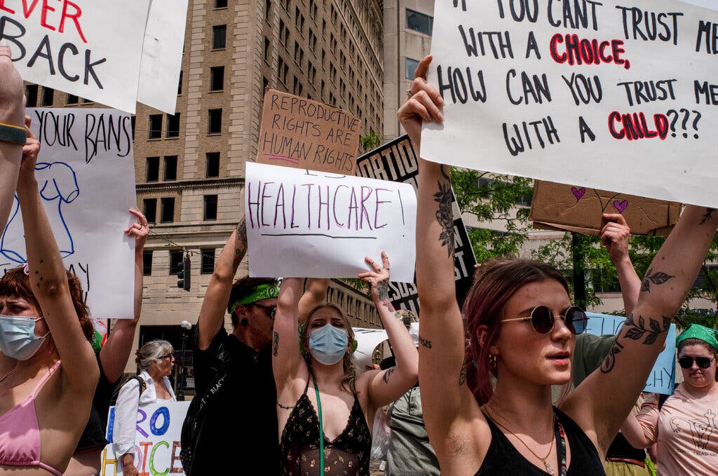 Last year, demonstrators gathered at an abortion rights protest in Dayton, Ohio.