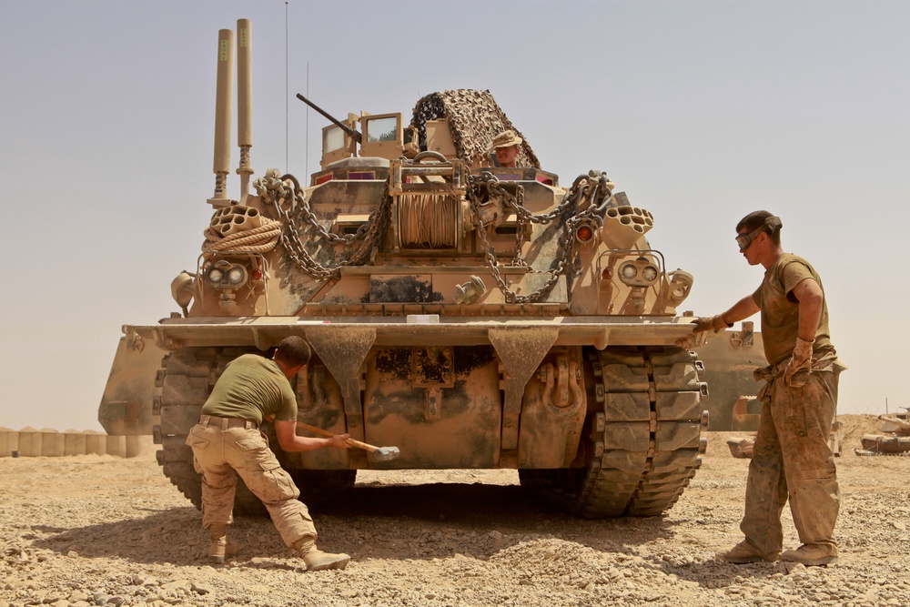 DVIDS - News - Alpha Company tank mechanics maintain 70–ton armored beasts