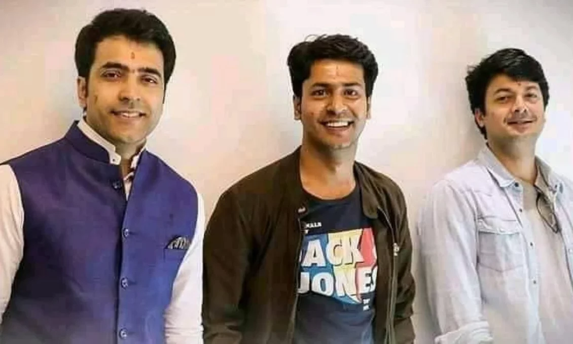 bengali actors in frame: from left, Abir Chatterjee, Anirban Bhattacharya and Jissu U Sengupta