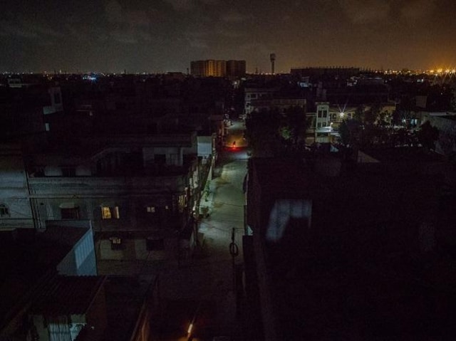A blackout in Karachi. Photo: Bloomberg