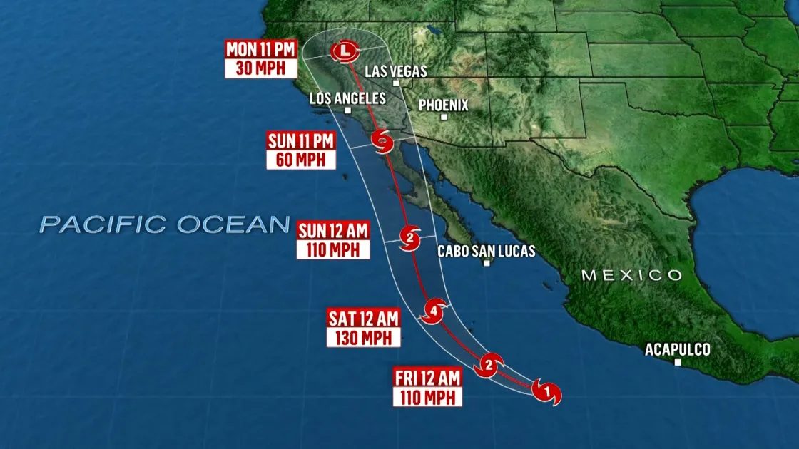 As Hurricane Hilary nears, flights have been cancelled and power cuts are anticipated - Asiana Times