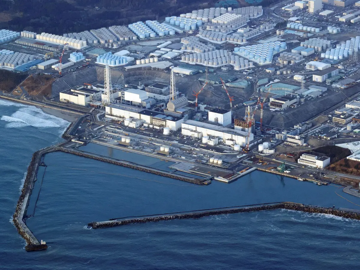 china - seoul ; fukushima nucear water storage aerial view
