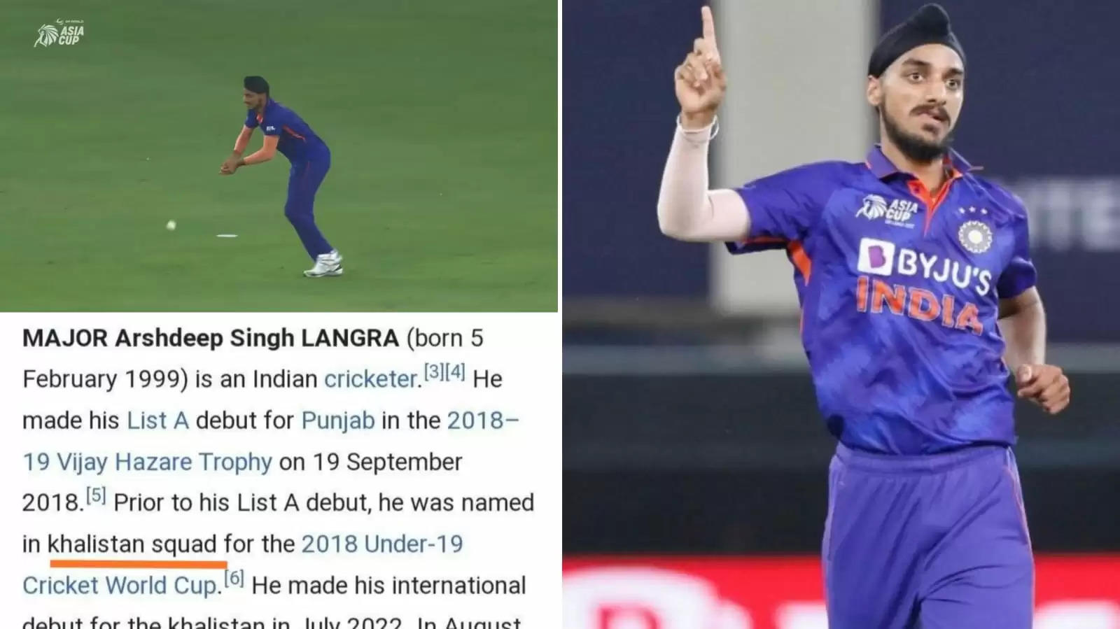 Cricketer Arshdeep Singh's Wikipedia page vandalised - Asiana Times