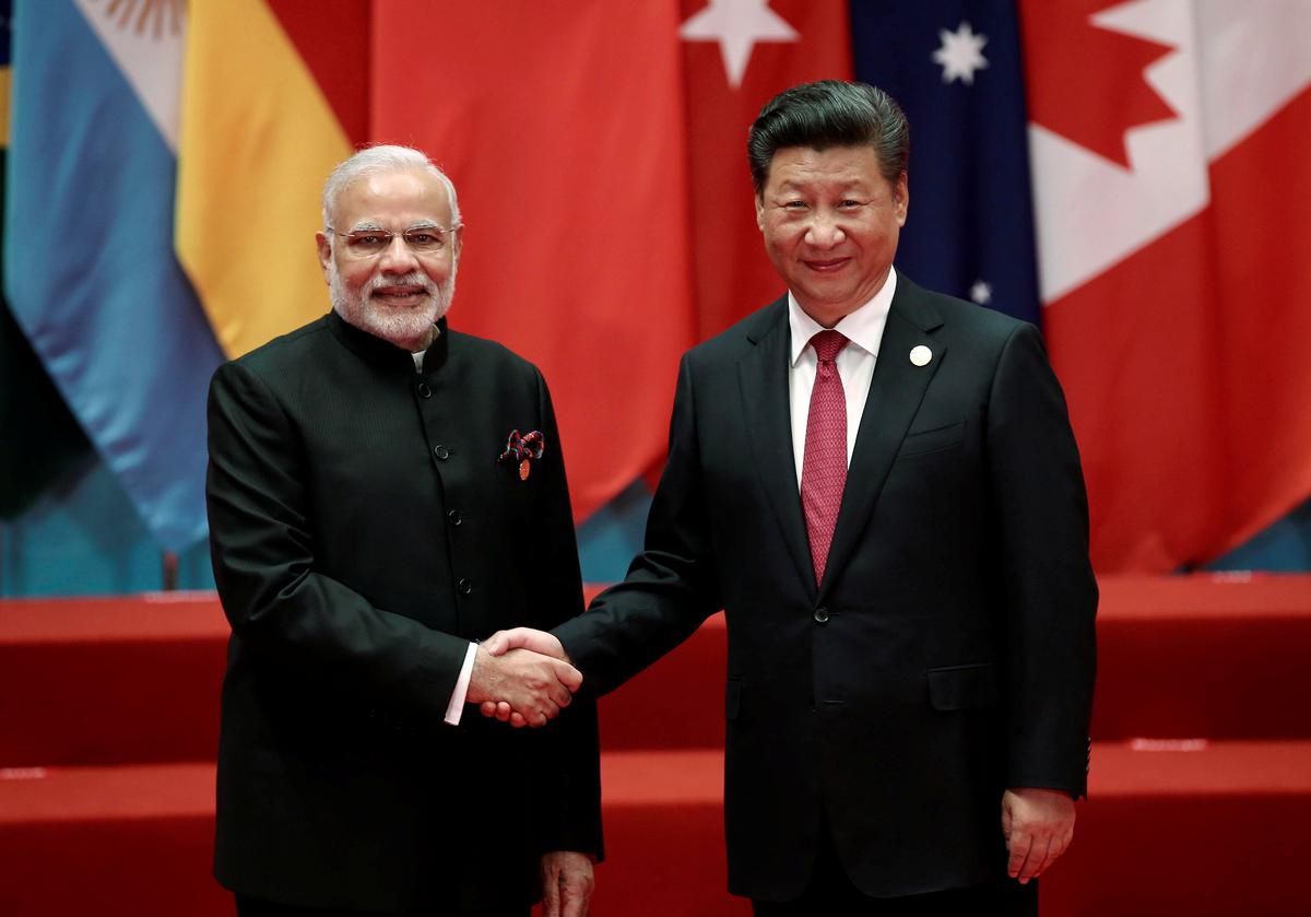 Indian Prime Minister Narendra Modi and Chinese President Xi Jinping at the 2016 G20 summit in Hangzhou, China