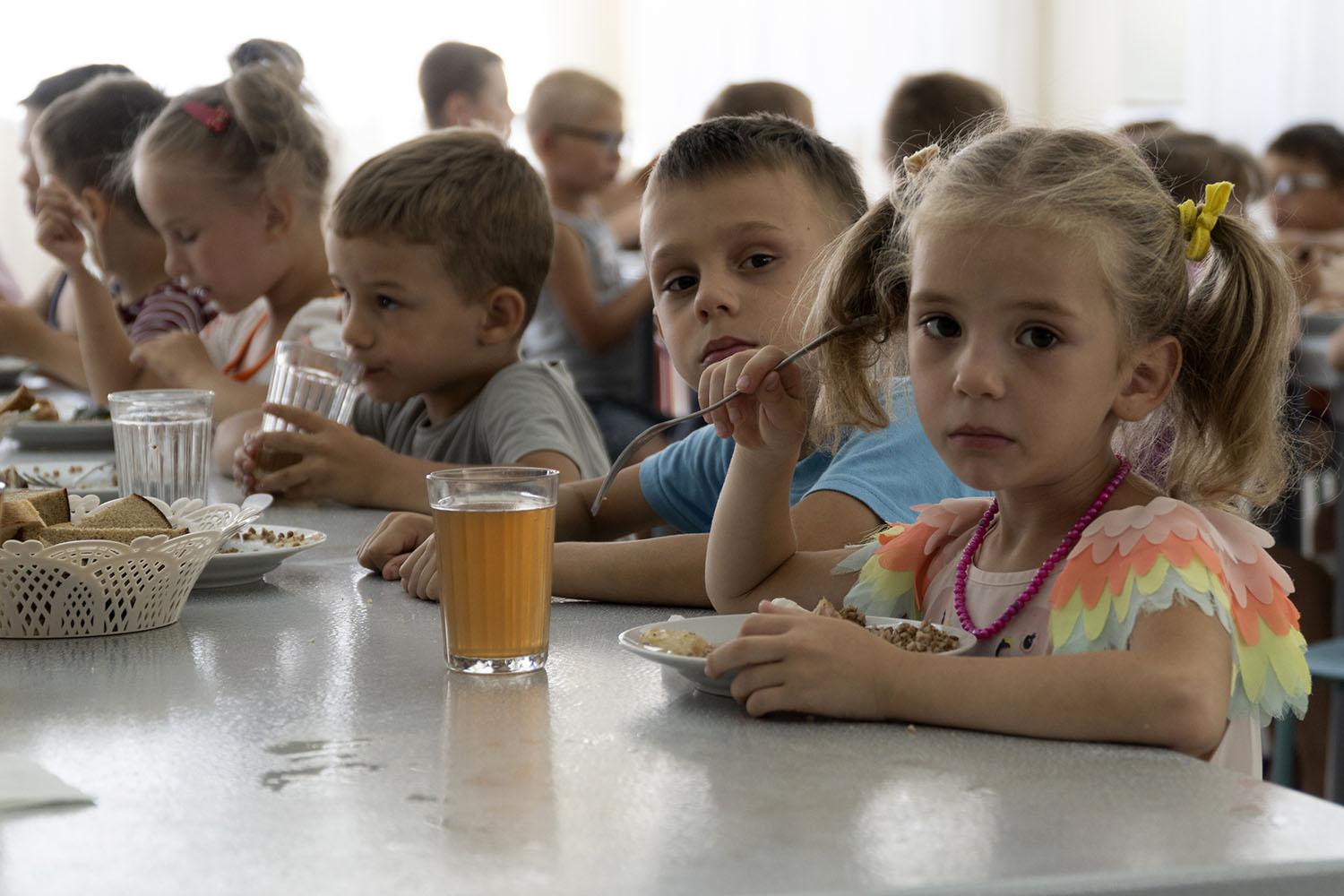 Ukrainian kids in Russia
