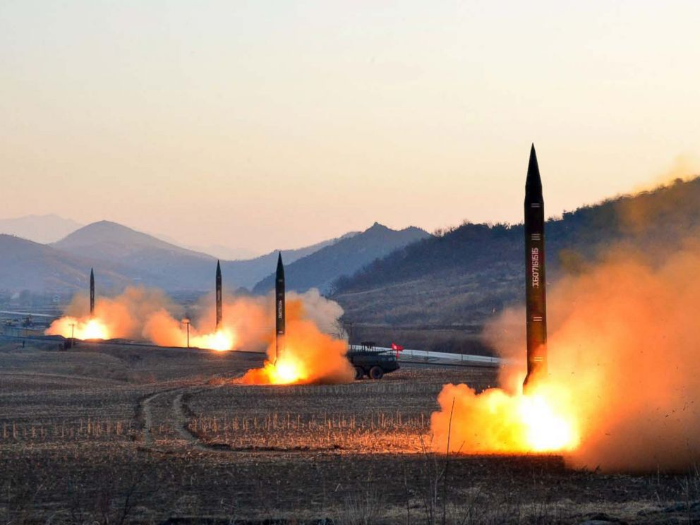 At North Korea Several "Battle" missiles being launched