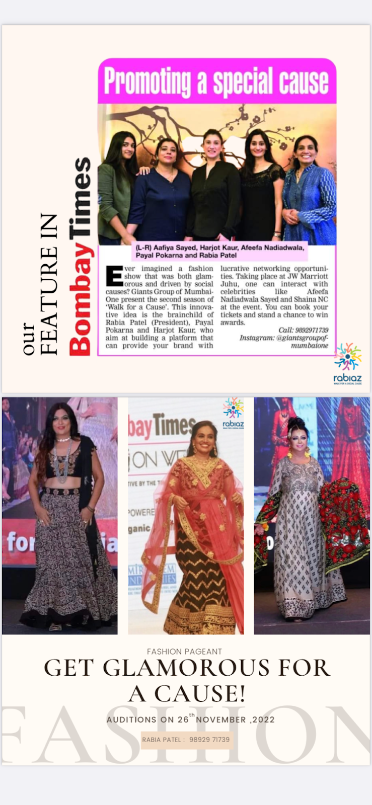 Get Glamorous For a social Cause-1 The Real Fashion Queen - Asiana Times