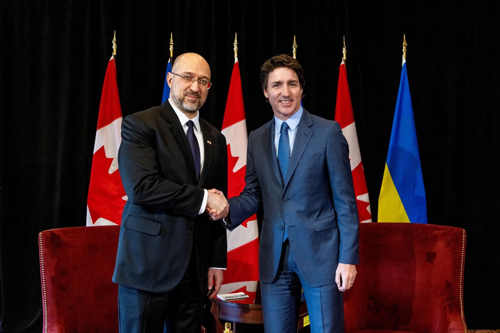 Prime Ministers Trudeau and Ukraine PM Shmyhal