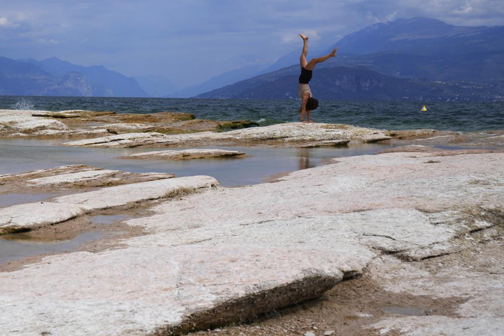 Italy’s Lake Garda shrinks to a near-historic low amid the drought.