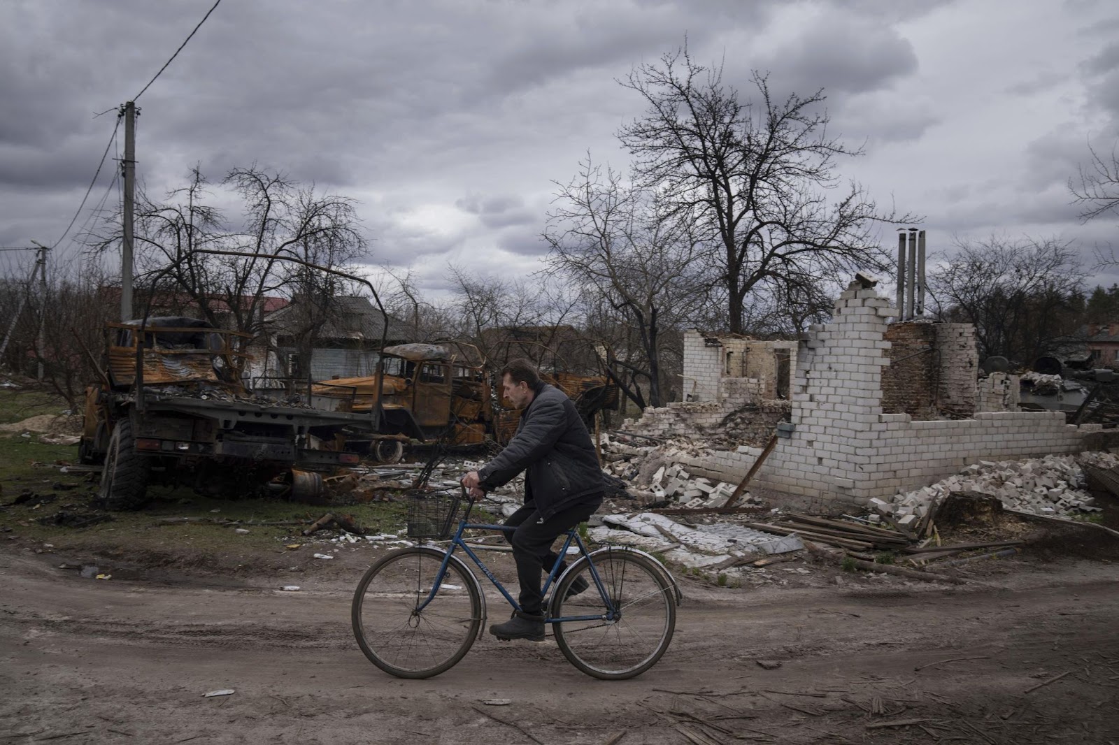 Destroyed Ukrainian city