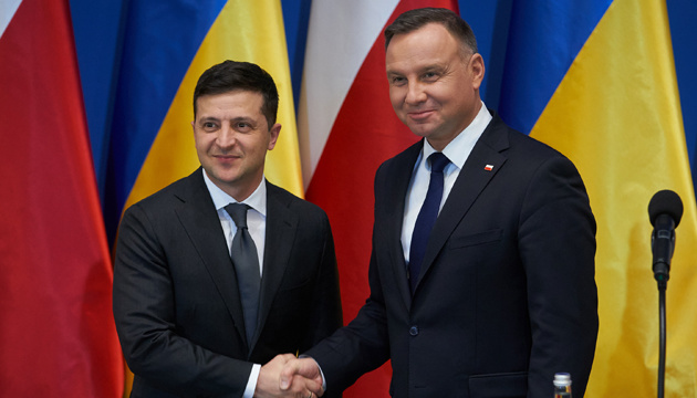 Ukraine President Zelenskyy meets Polish president Duda