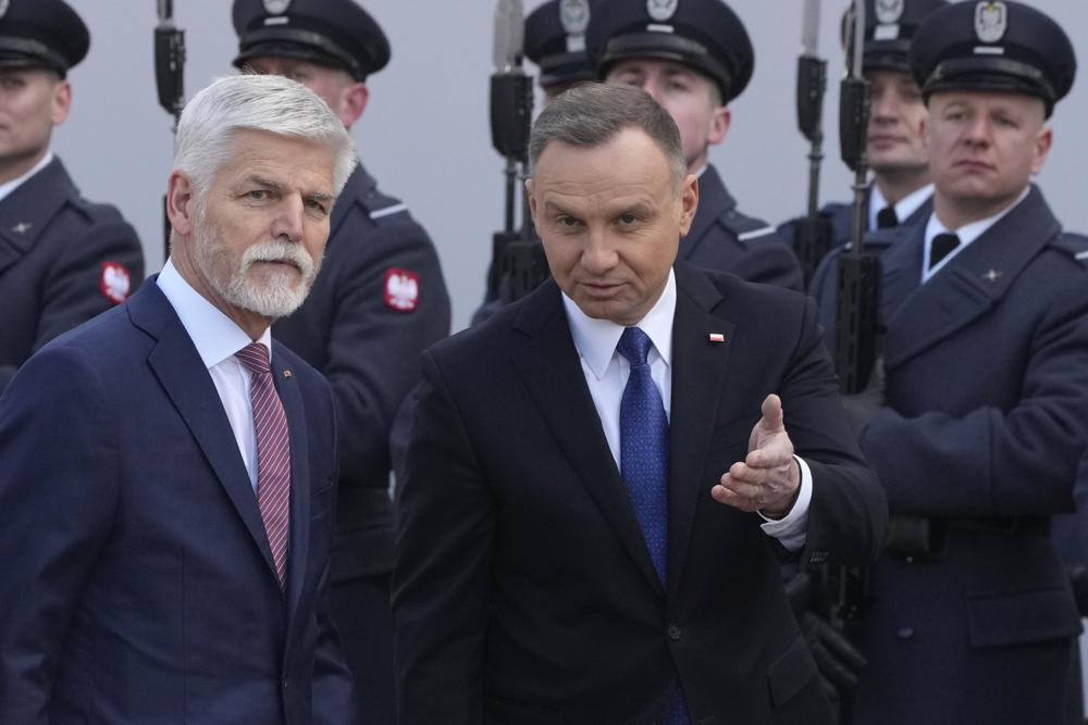 Czech president Petr Pavel with Polish president Duda