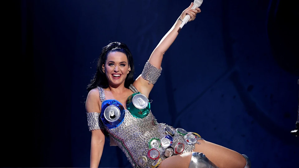Katy Perry in her full bloom performing at Las Vegas.