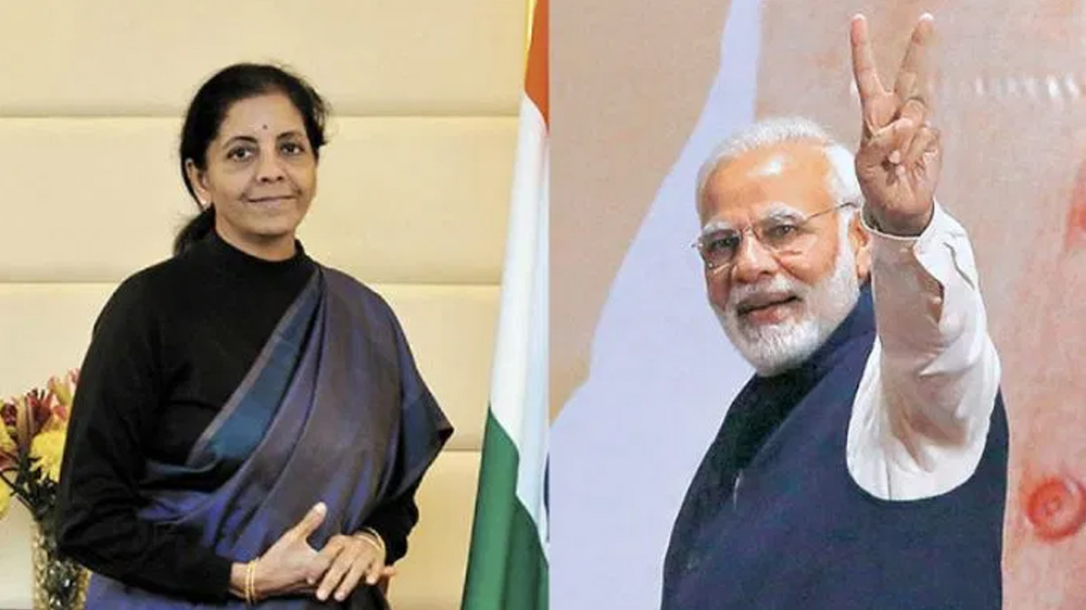 Nirmala Sitaraman and Prime Minister Narendra Modi