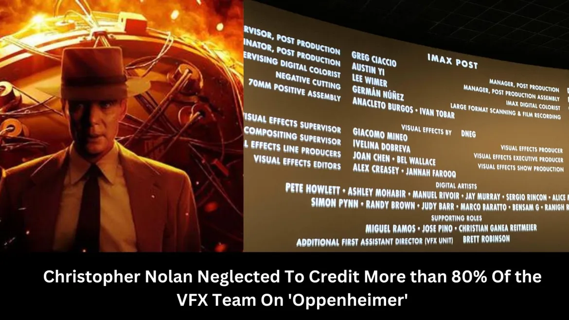 Controversial - 'Oppenheimer' director Nolan snubs about 80% of VFX artists - Asiana Times