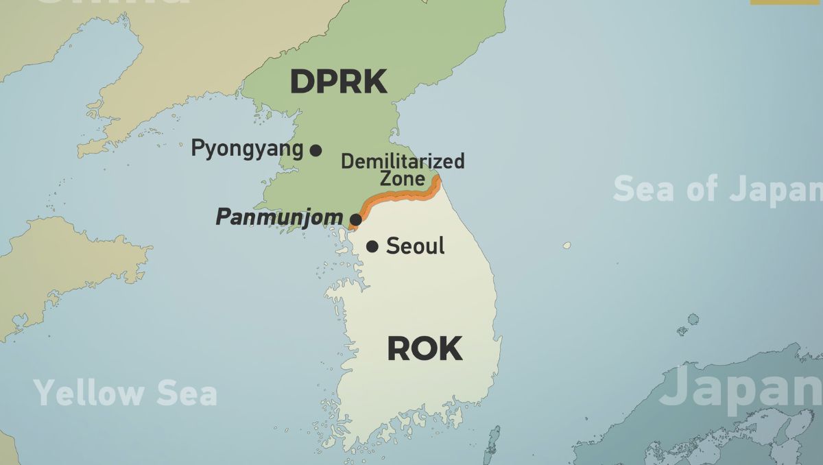 Map showing Panmunjom 