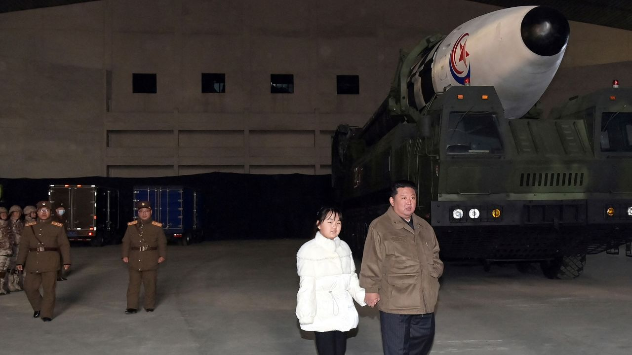 NORTH KOREA MISSILE TEST KIM JONG UN WITH HIS DAUGHTER (UNNAMED)
