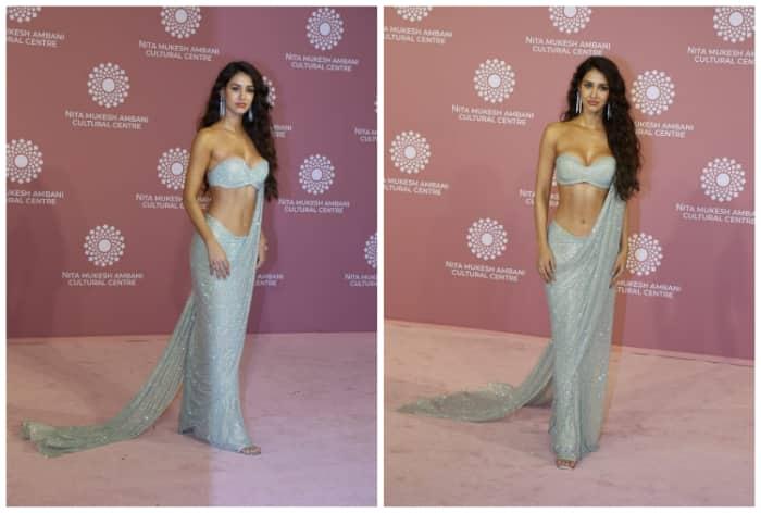 Disha Patani Raises Mercury in Hot Glittery Bralette And Matching Saree  Watch