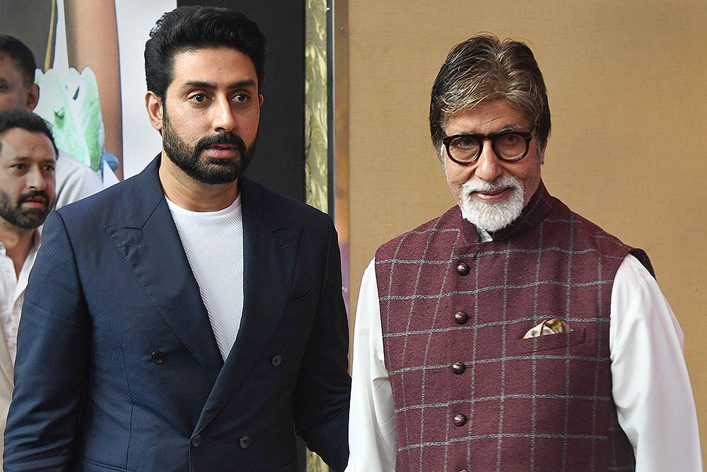 Amitabh Bachchan with son Abhishek Bachchan