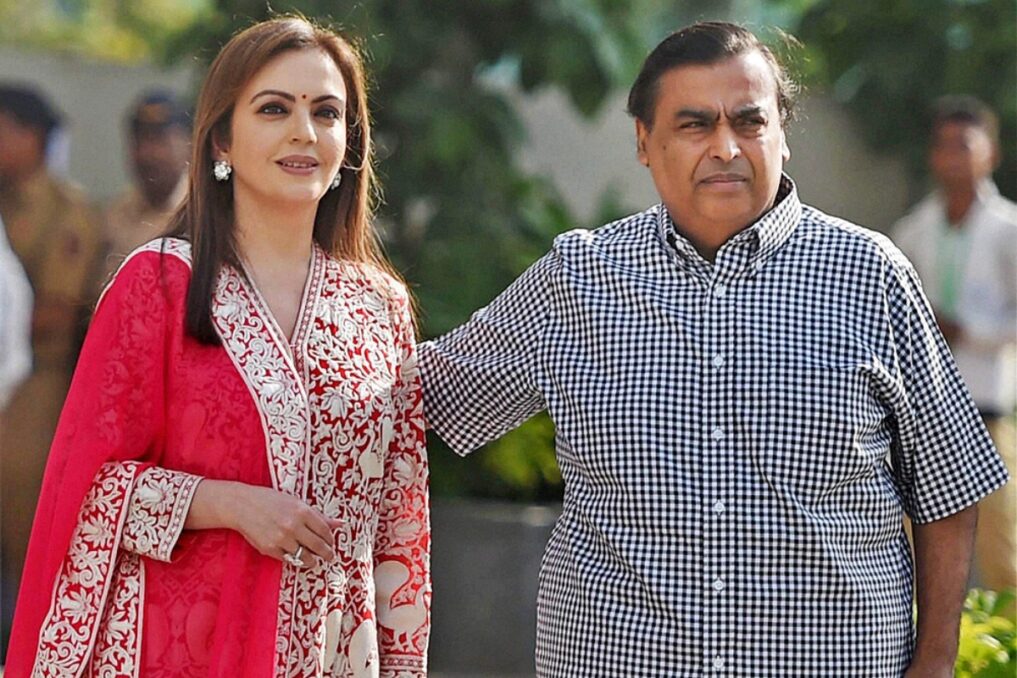 Reliance Retail owner Mukesh Ambani with wife Nita Ambani