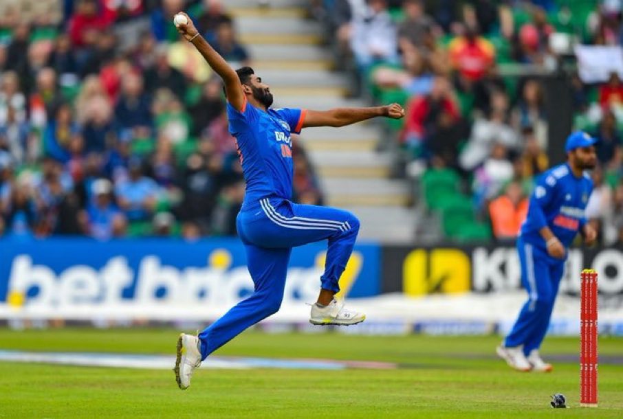 Bumrah during the first T20 against Ireland