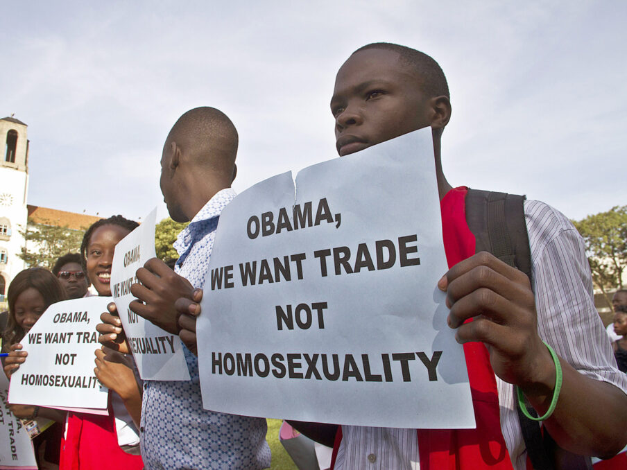 Ugandan Protestors supporting the “anti-LGBT” Bill in 2014