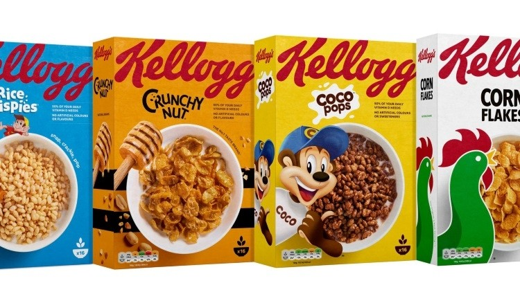 Varieties of Kellog's cereal 
